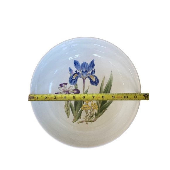 VTG Noritake Casual Gourmet Garden Large Serving+Mixing Bowl Iris Floral 7940/5 - Picture 4 of 12